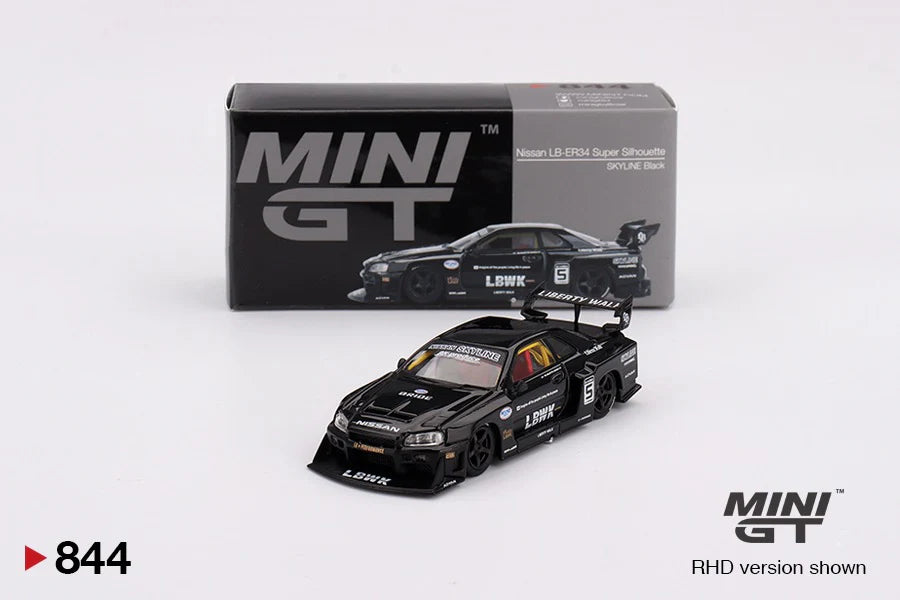 Nissan LB-ER34 Super Silhouette SKYLINE Black - MGT00844 Mini GT 1:64