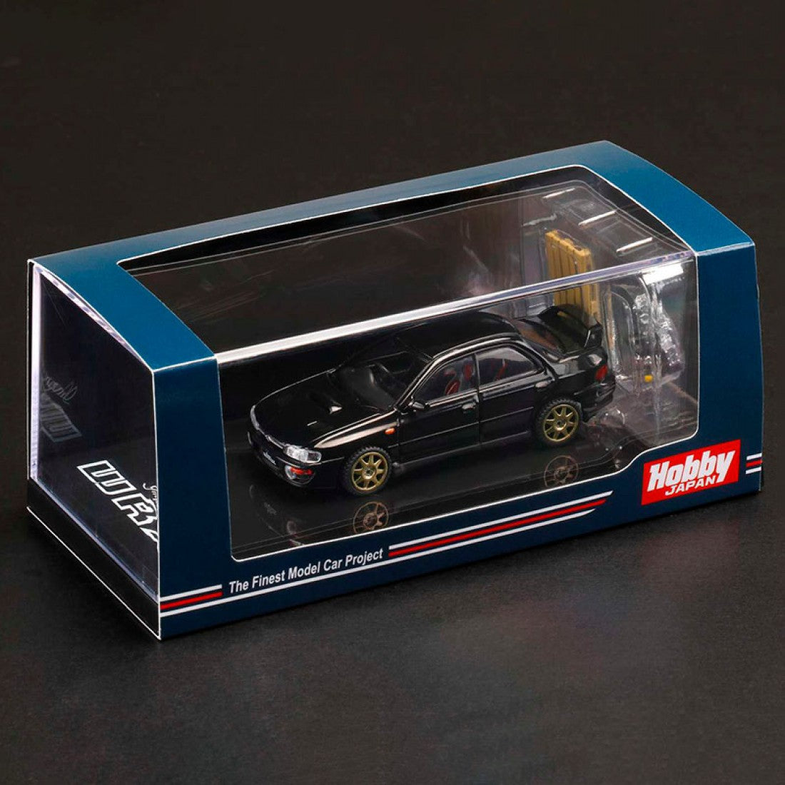 Subaru Impreza WRX GC8 1992 BLACK with Engine Display - Hobby Japan 1/64