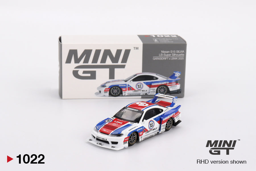 Nissan LB-Super Silhouette S15 SILVIA GARASIDRIFT x LBWK 2025 - MiniGT 1:64