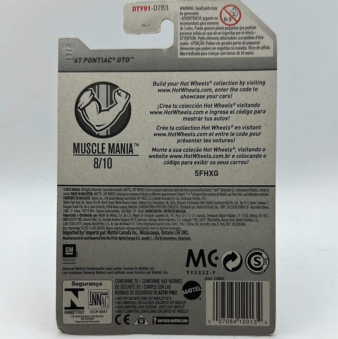 ‘67 Pontiac GTO - Muscle Mania 8/10 Hotwheels Mainline 69/365
