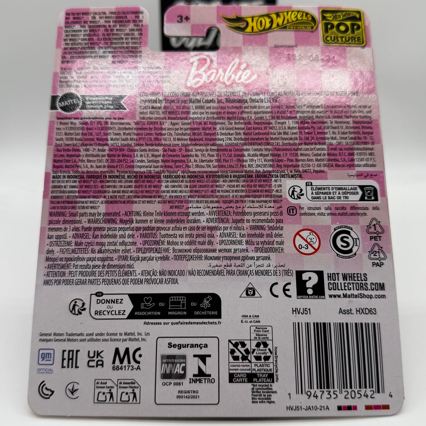 BARBIE 65th - Corvette C8.R Hotwheels Premium Pop Culture