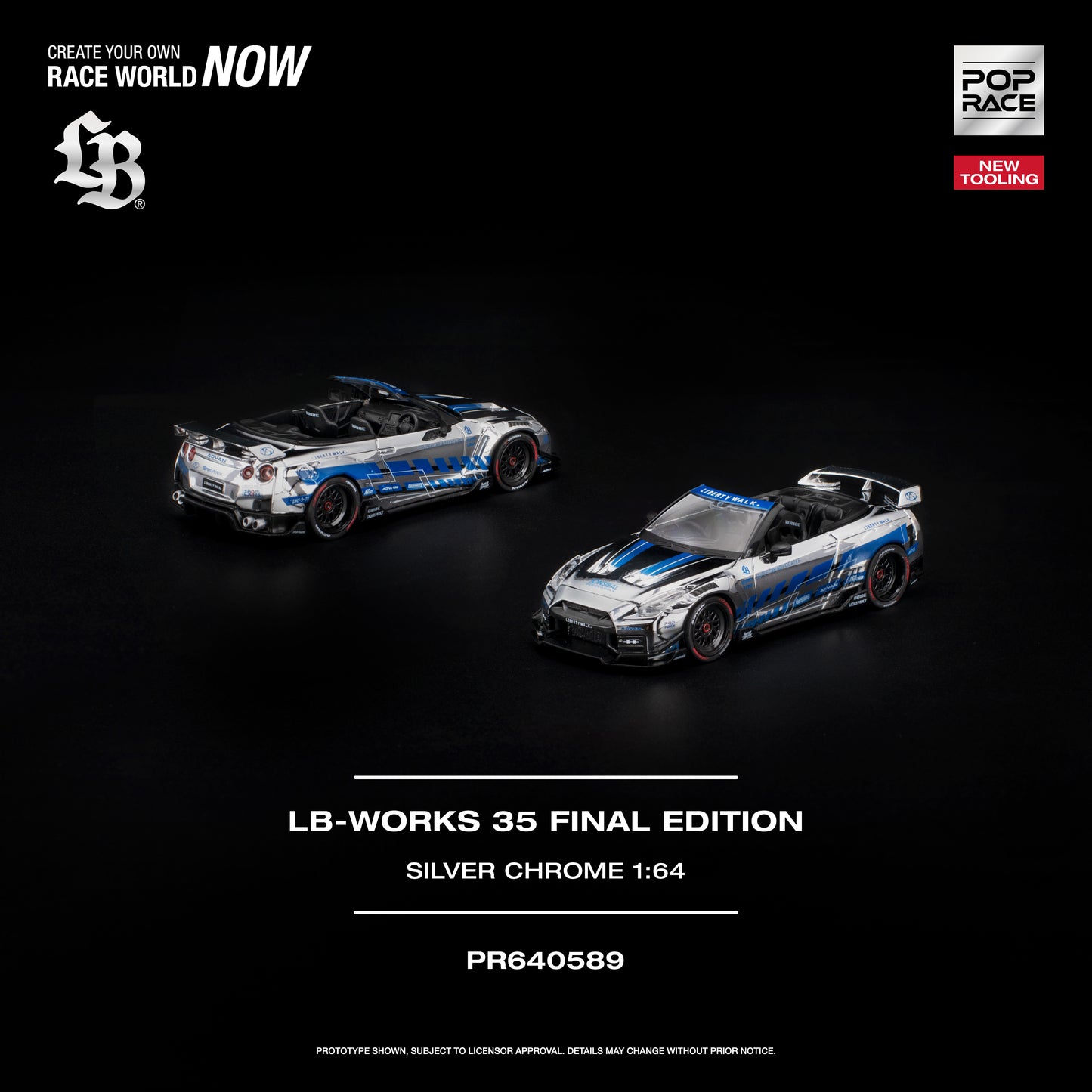 (Pre-Order) LB-WORKS Nissan GTR R35 Final Edition Edition Silver Chrome