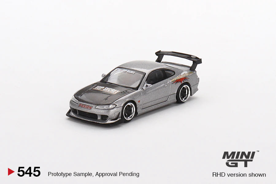 Nissan Silvia Top Secret (Silver) Scale 1:64 Mini GT LOOSE - With box