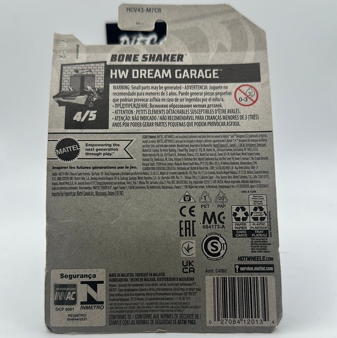Bone Shaker - HW Dream Garage 4/5 Hotwheels Mainline *Bad Condition Card*