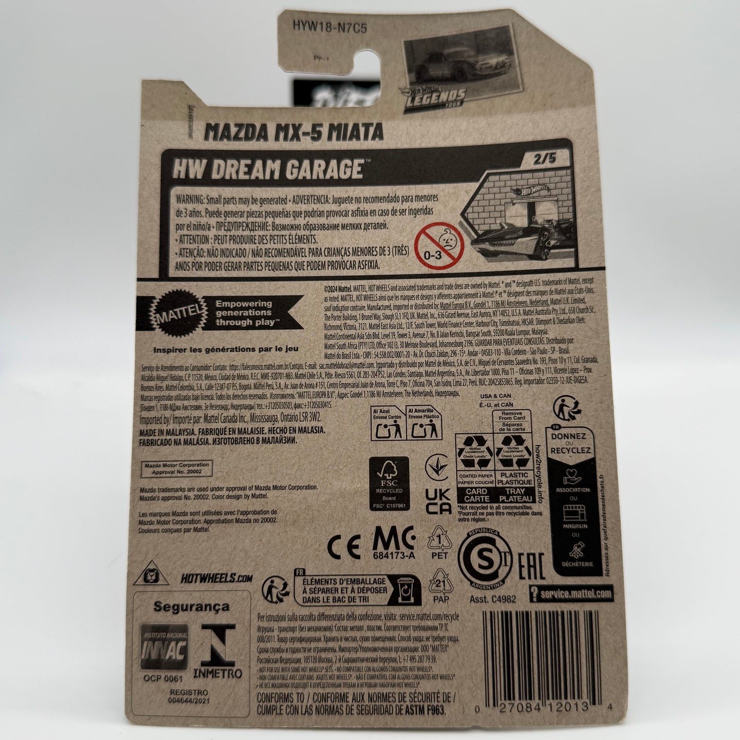 Mazda MX-5 Miata HW Dream Garage 2/5 Hotwheels Mainline 246/250