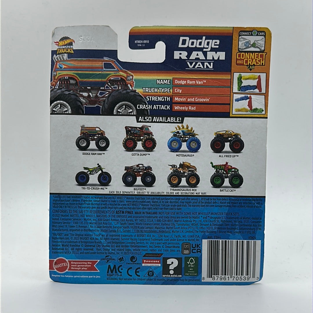 Dodge Ram Van Hotwheels Monster Trucks 2024