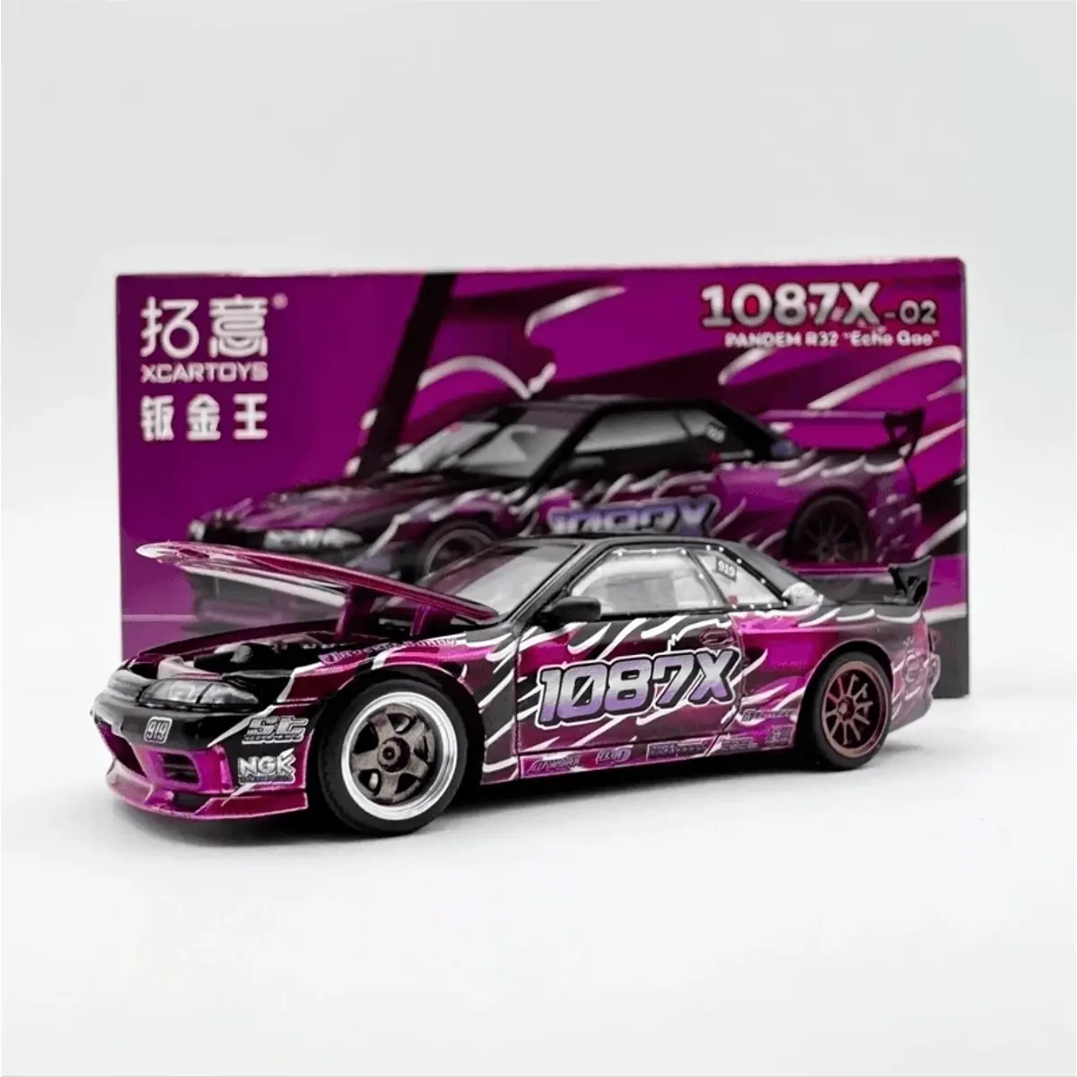 Nissan Skyline GT-R R32 Pandem Echo Gao 1087X-02 X Black Purple HEC Special Edition XCarToys