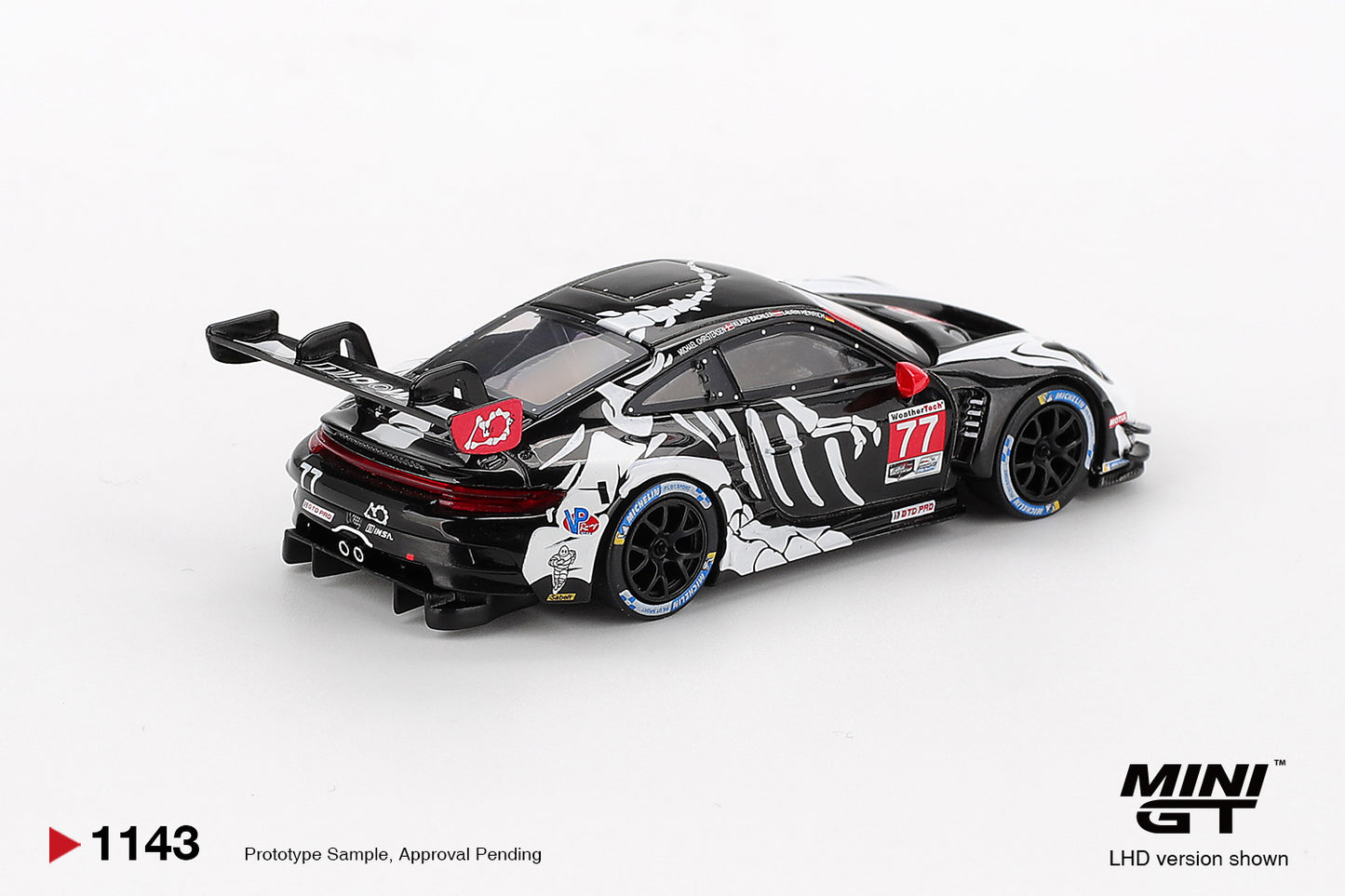 Porsche 911 GT3 R #77 AO Racing 2025 IMSA Petit Le Mans MINIGT 1:64
