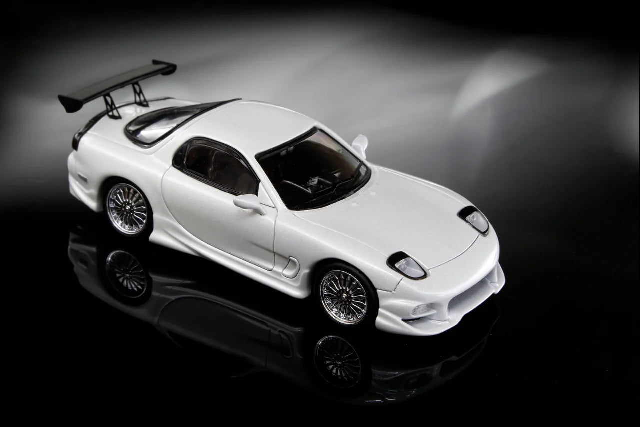 Mazda RX7 Veilside GT WING White *Limited to 299pcs - Mortal 1:64