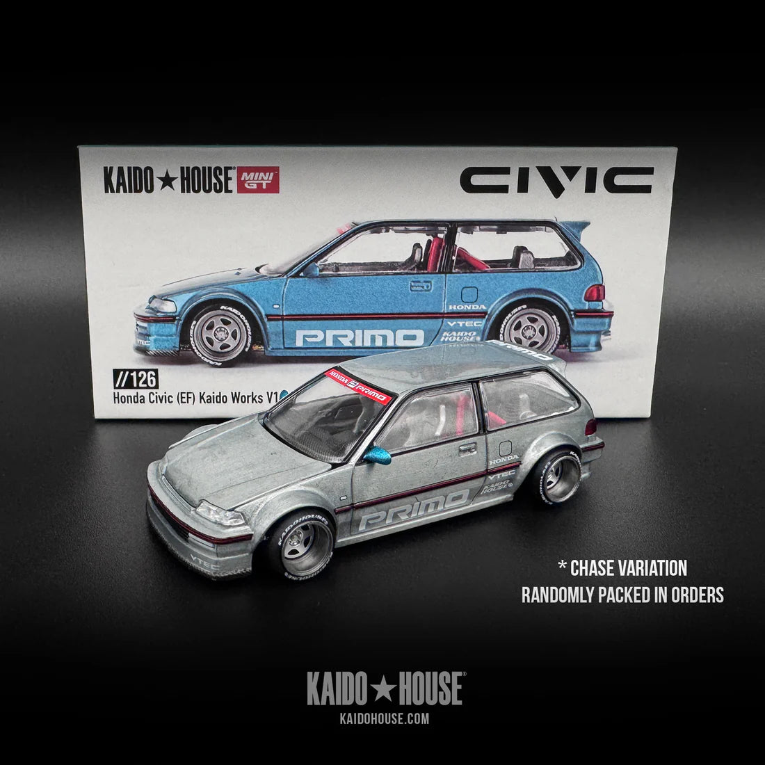 Honda Civic (EF) Kaido Works V1 - Kaido House x Mini GT 1:64