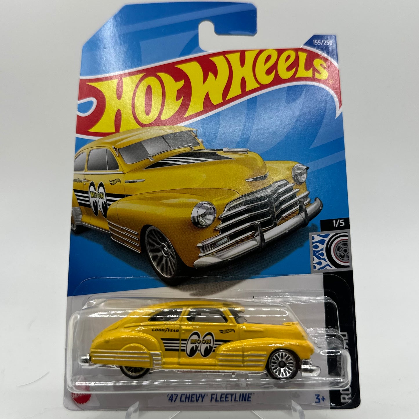 ‘47 Chevy Fleetline MOONEYES - Rod Squad 1/5 Hotwheels Mainline 155/250 *Damaged Blister*