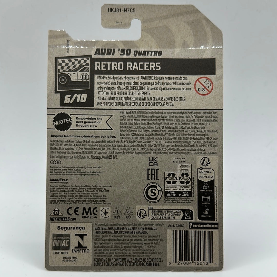 Audi ‘90 Quattro - Red* Retro Racers 6/10 Hotwheels 77/250 Mainline 1:64
