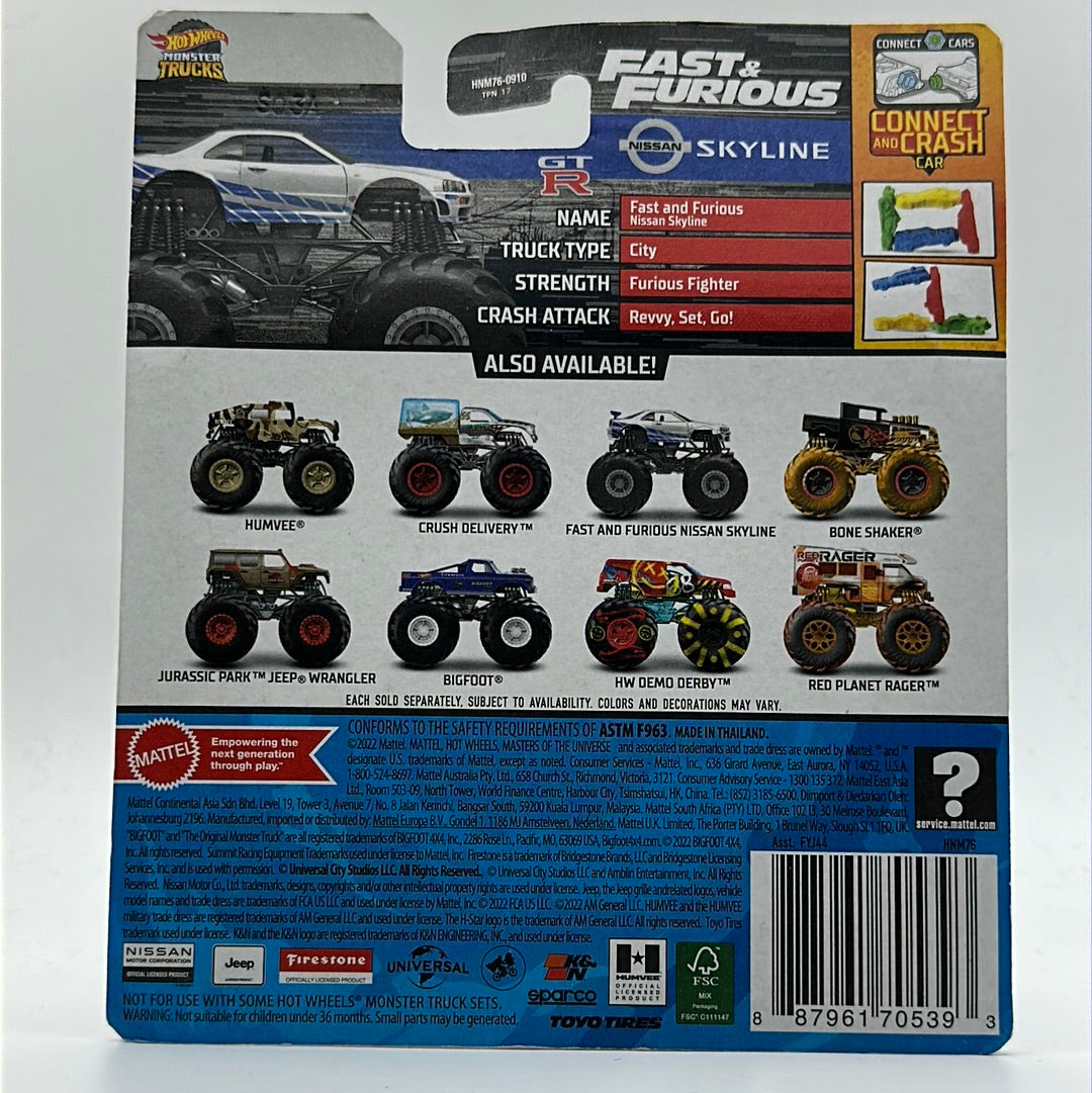 Nissan Skyline R34 GT-R FAST & FURIOUS Monster Truck Hotwheels
