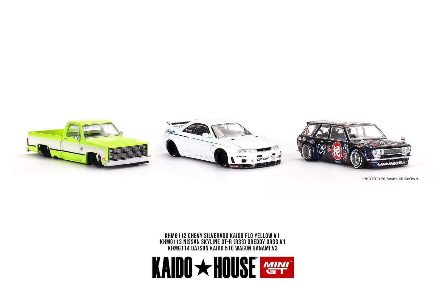 Chevrolet Silverado KAIDO (Flo Yellow) V1 KHMG112 Kaido House x MINIGT