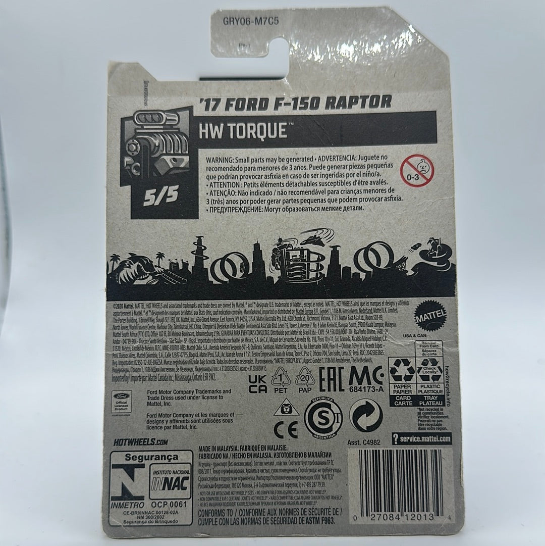 ‘17 Ford F-150 Raptor - HW Torque 5/5 *Bad Condition Card*