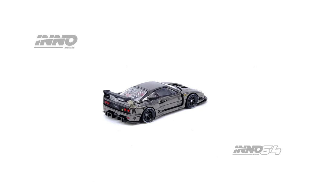 FERRARI F40 LBWK LIBERTY WALK (CHROME BLACK) INNO64 1:64