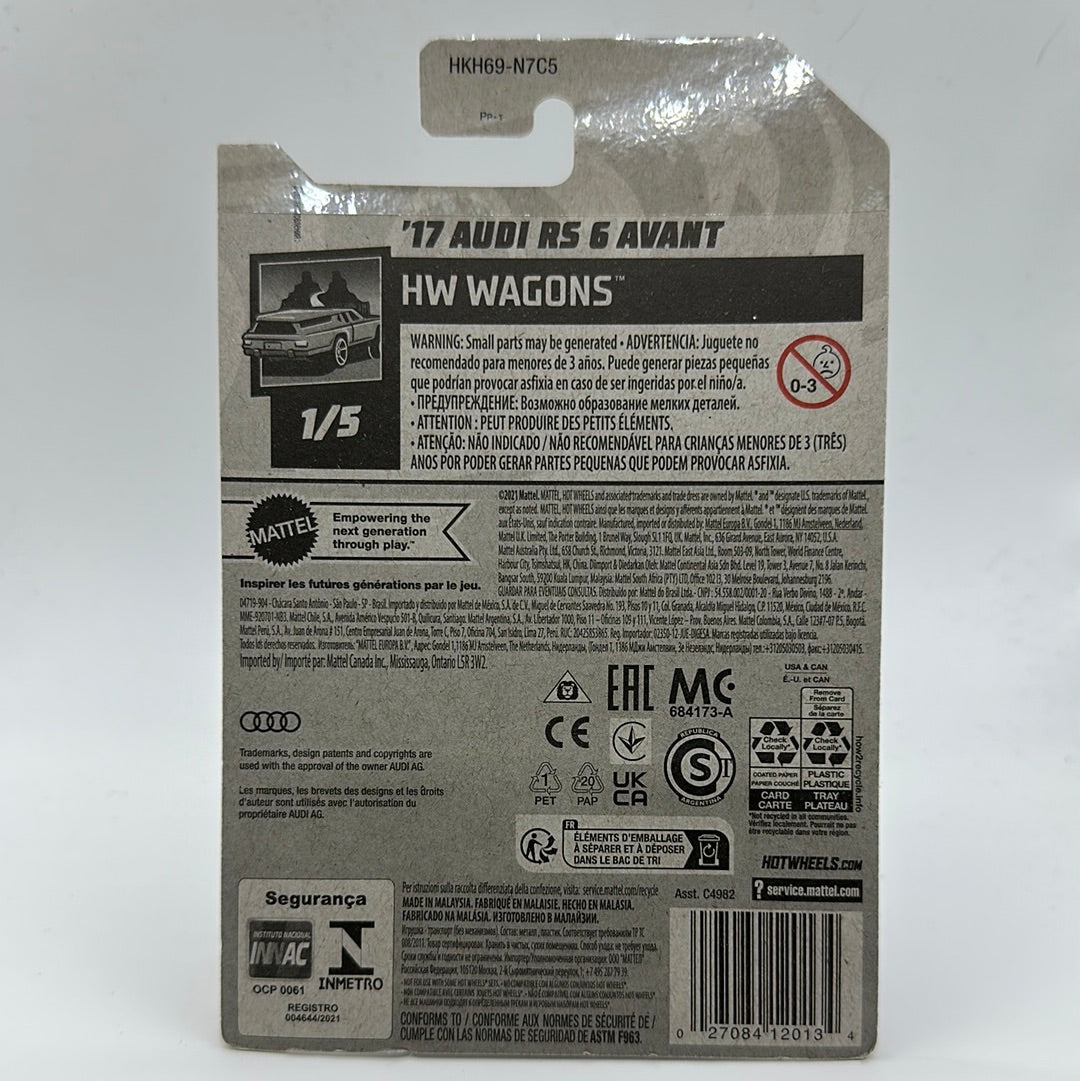 ‘17 Audi RS 6 Avant - HW Wagons 1/5 Hotwheels Mainline 187/250