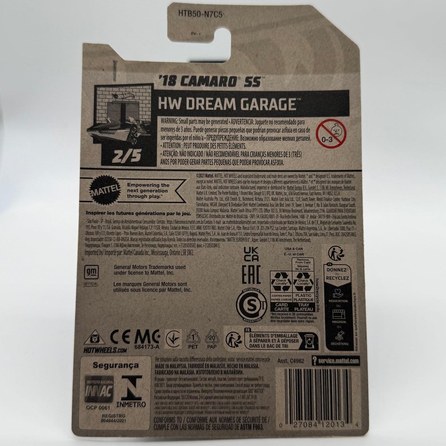 ‘18 Camaro SS - HW Dream Garage 2/5 Hotwheels Mainline 32/250