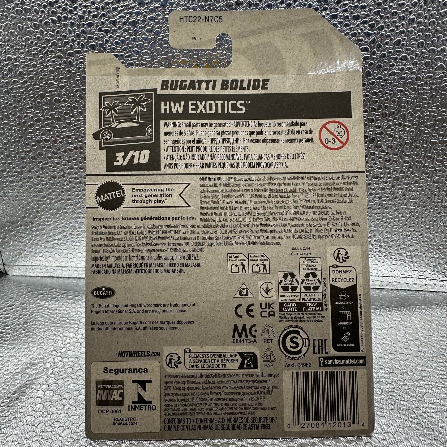 Bugatti Bolide HW Exotics 3/10 Hotwheels Mainline 185/250