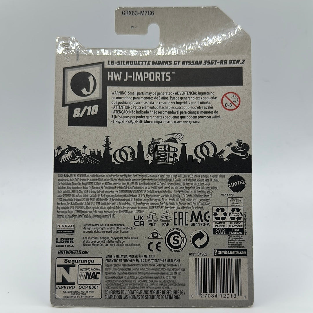 LB-Silhouette Works GT Nissan 35GT-RR Ver.2 - HW J-Imports 8/10 Hotwheels Mainline 204/250