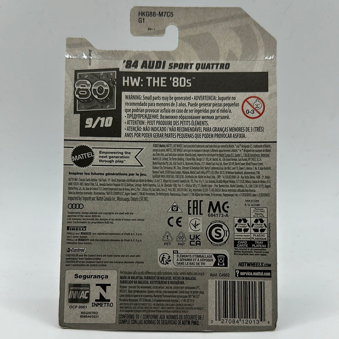 ‘84 Audi Sport Quattro Black* HW The ‘80s 9/10 Hotwheels Mainline 152/250