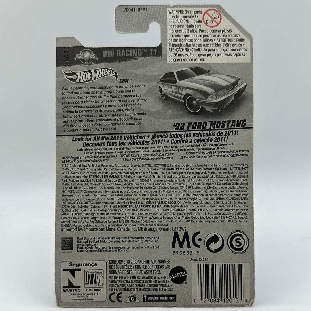 ‘92 Ford Mustang - HW Racing 11 9/10 Hotwheels Mainline 159/244