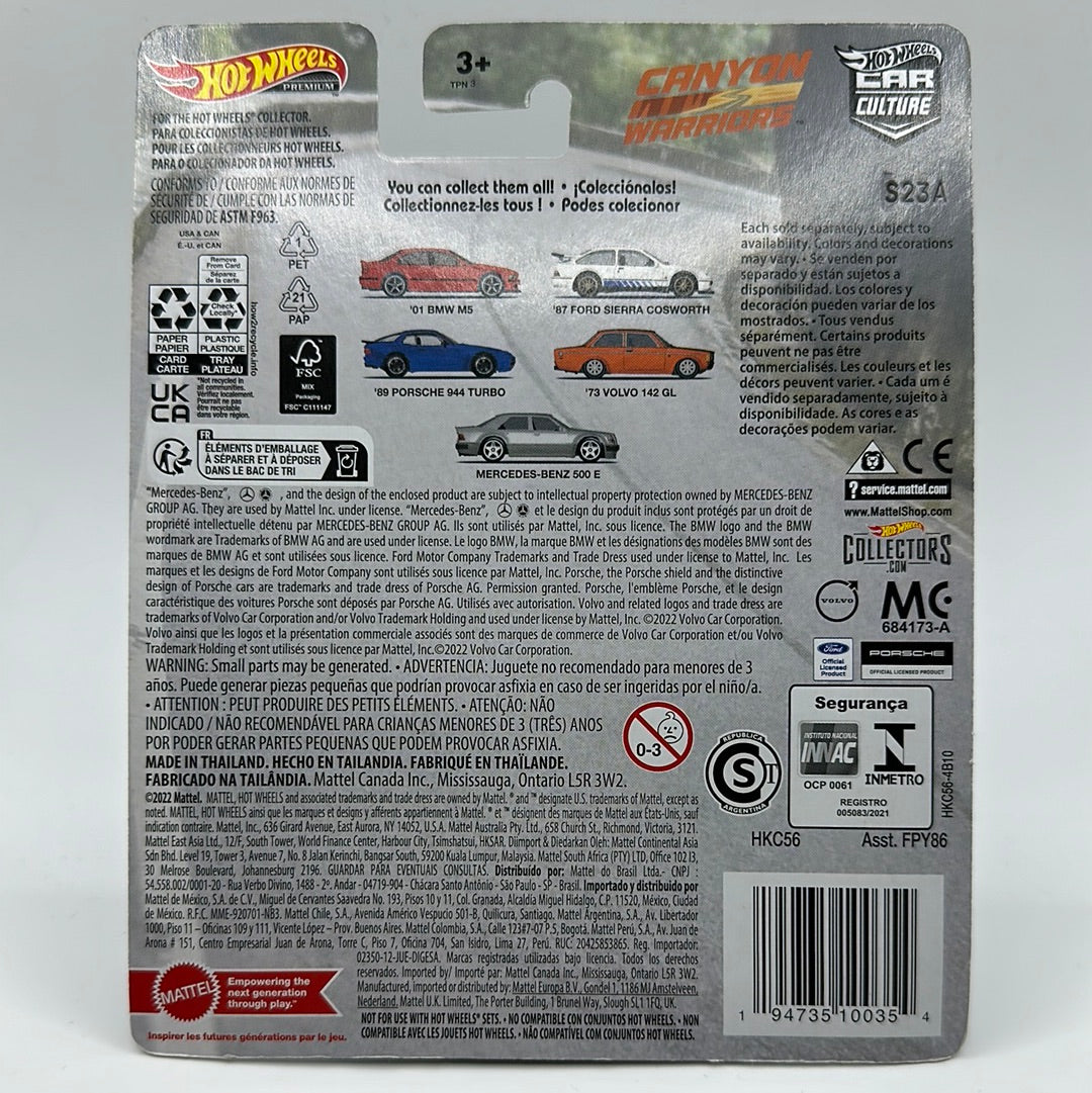 ‘89 Porsche 944 Turbo Canyon Warriors 3/5 Hotwheels Premium Car Culture 1:64