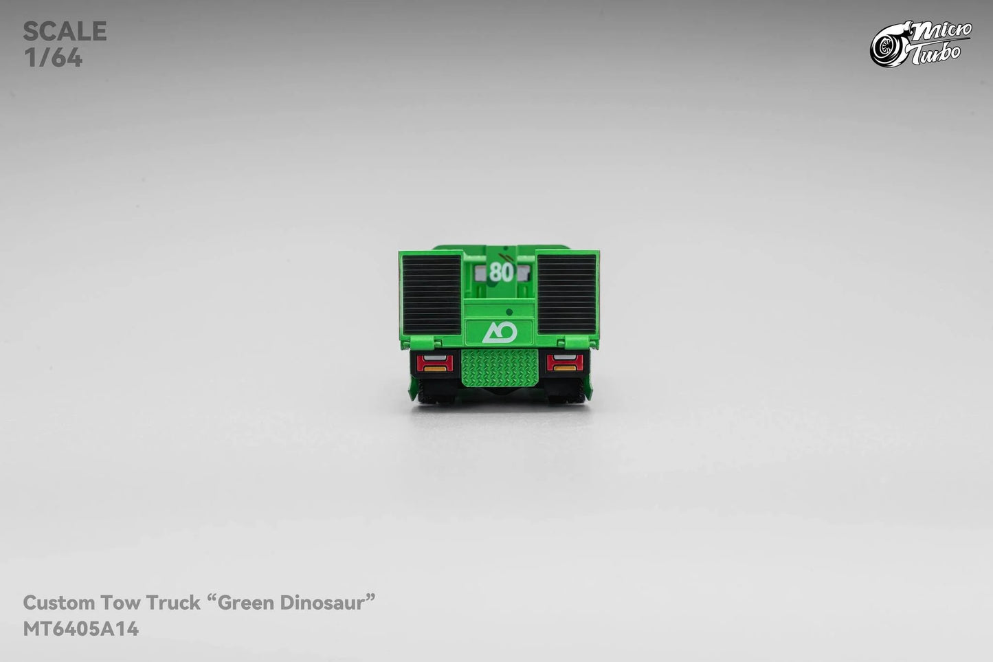 Custom Flat Bed Tow Truck REXY Dino Green - Mega Gear 1:64 Scale
