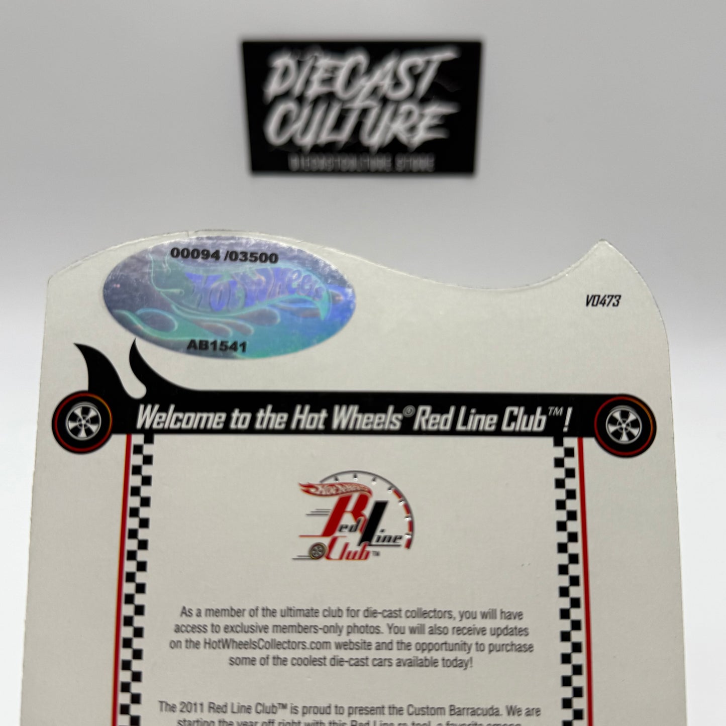 Custom Plymouth BARRACUDA #0094 / 3500 RLC Red Line Club Hotwheels