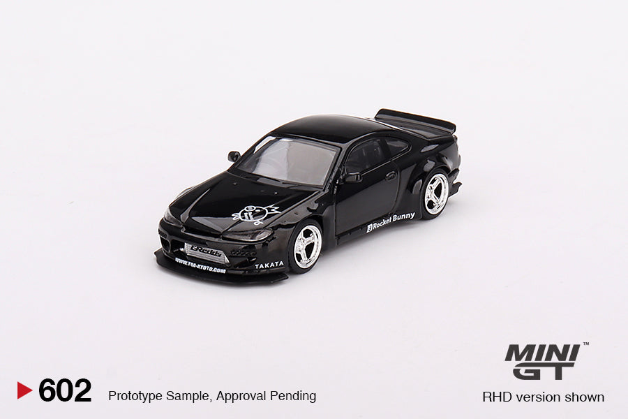 Nissan Silvia (S15) Rocket Bunny Black Pearl 1:64 Scale Mini GT