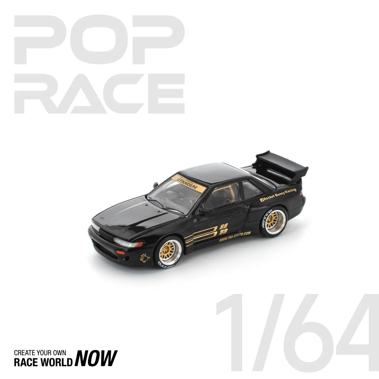 Pandem Nissan Silvia S13 BLACK Pop Race 1:64