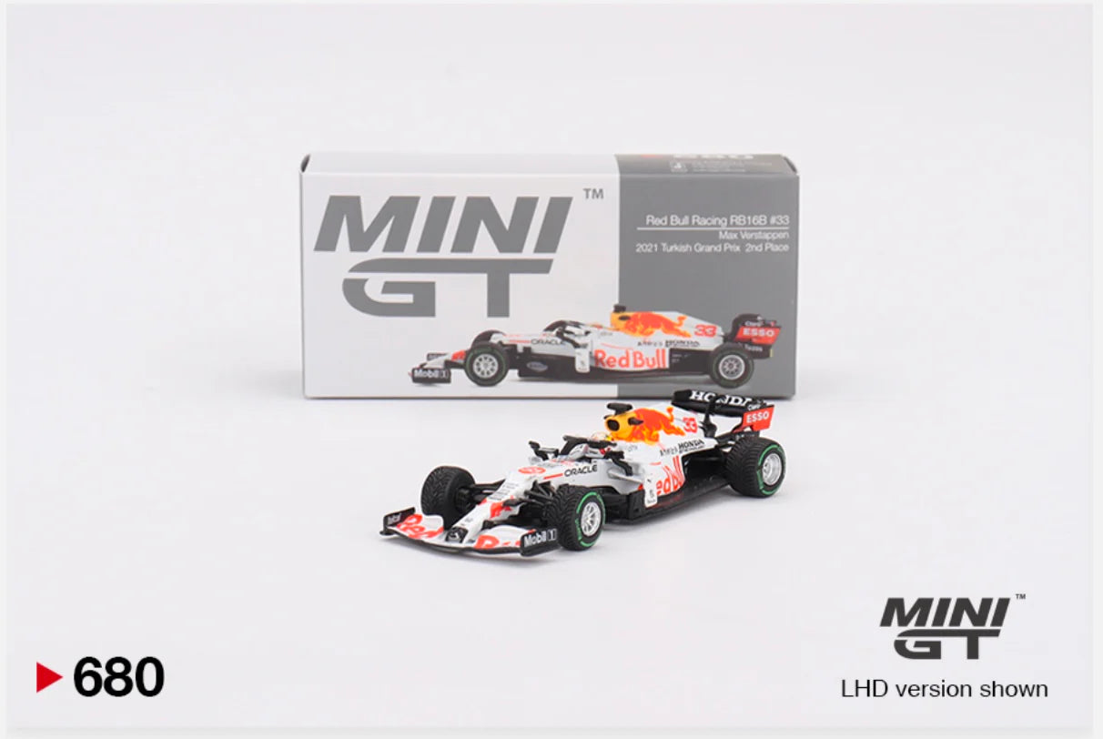 Max Verstappen #33 Red Bull Racing RB16B 2021 Turkish GP 2nd Place Mini GT