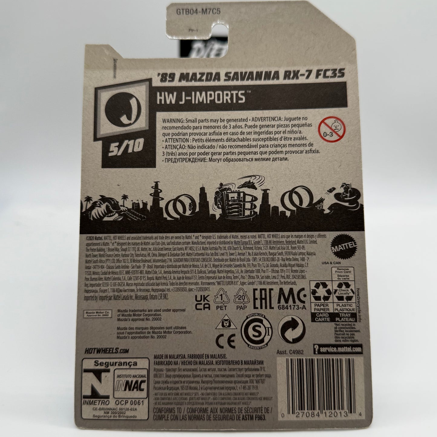 ‘89 Mazda Savanna RX7 FC35 - HW J-Imports 5/10 Hotwheels Mainline 176/250