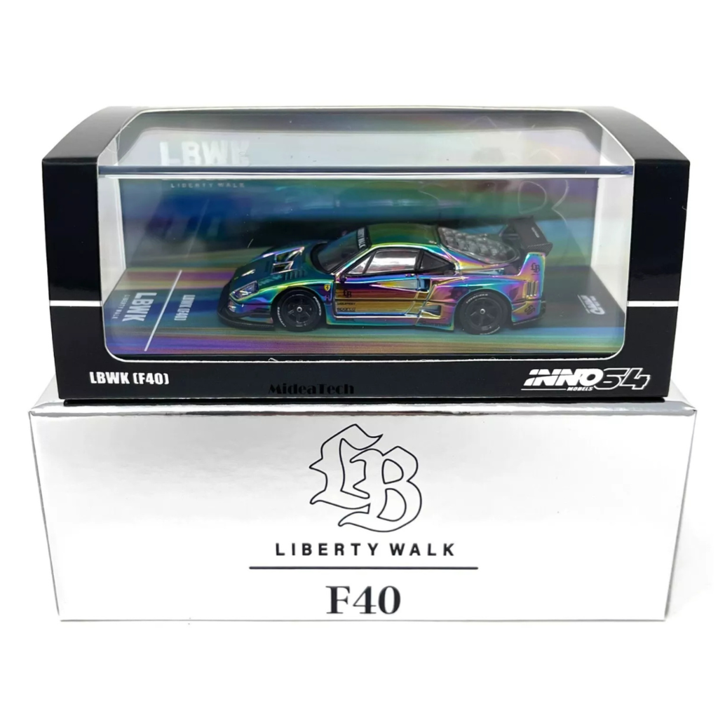 LBWK FERRARI F40 Chrome Silver *Chase* INNO64 1:64