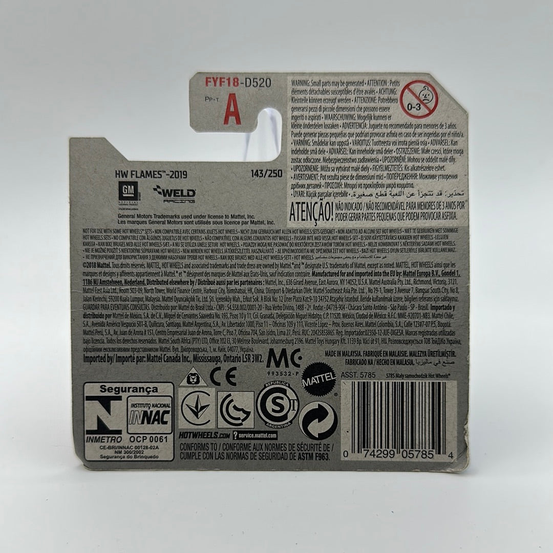 ‘66 Chevy Nova - HW Flames 3/10 Hotwheels Mainline (Damaged card)