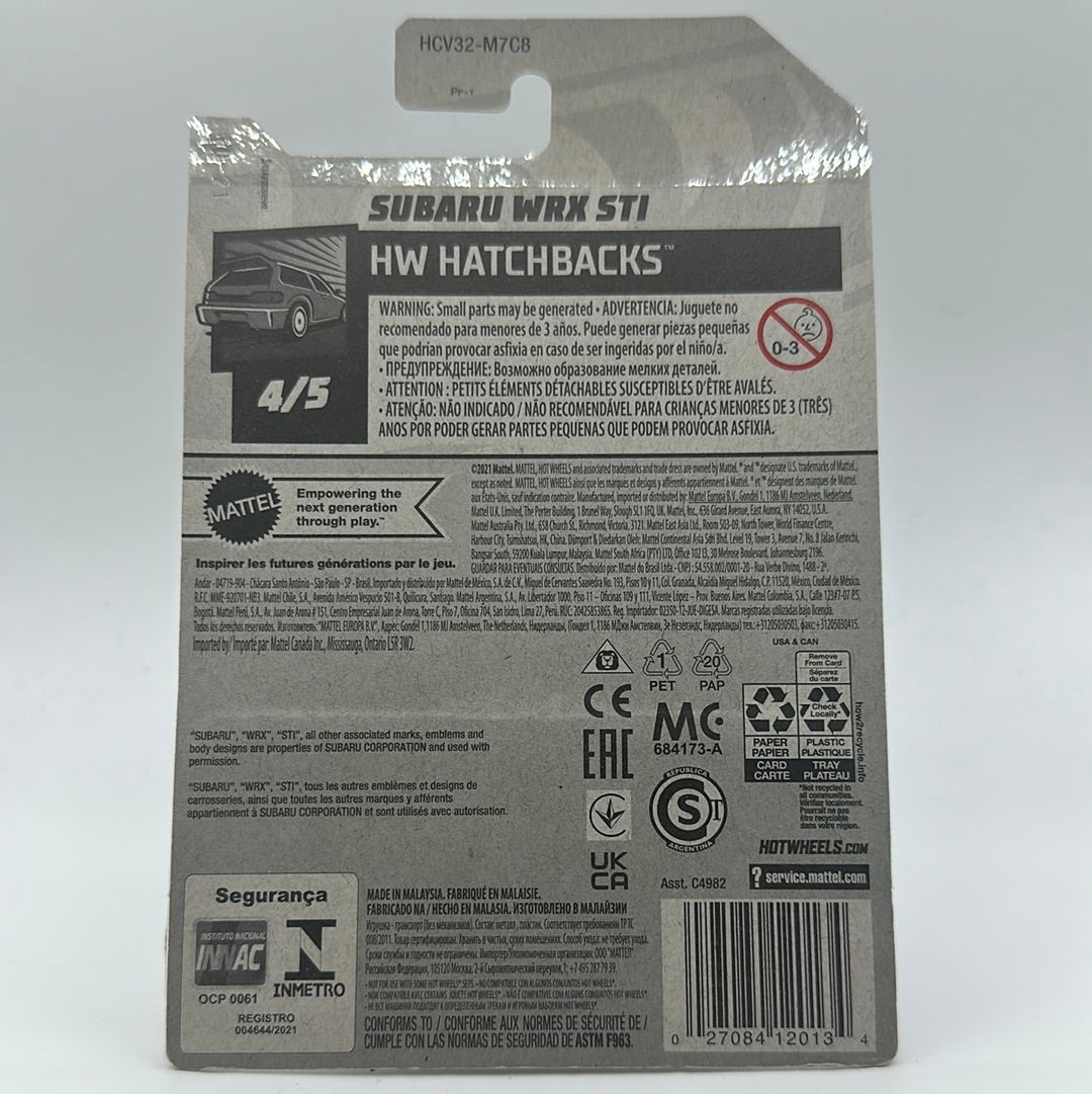Subaru WRX STI - HW Hatchbacks 4/5 Hotwheels Mainline 67/250