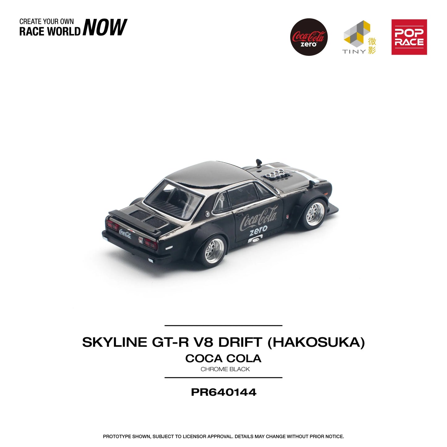 Nissan Skyline GT-R V8 (Hakosuka) Coca Cola Zero Black Chrome – PR64-0144