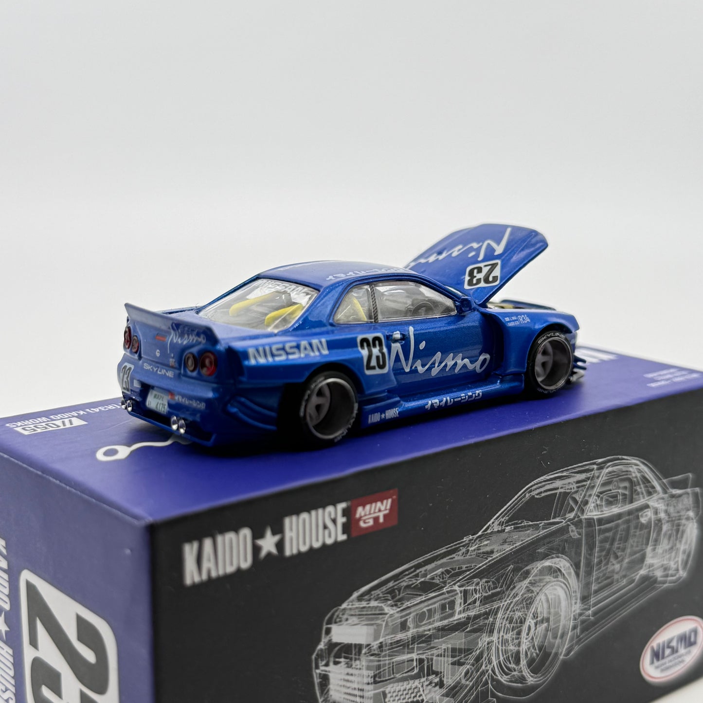 Nismo Nissan Skyline GT-R (R34) Kaido Works BLUE - MiniGT *Loose*