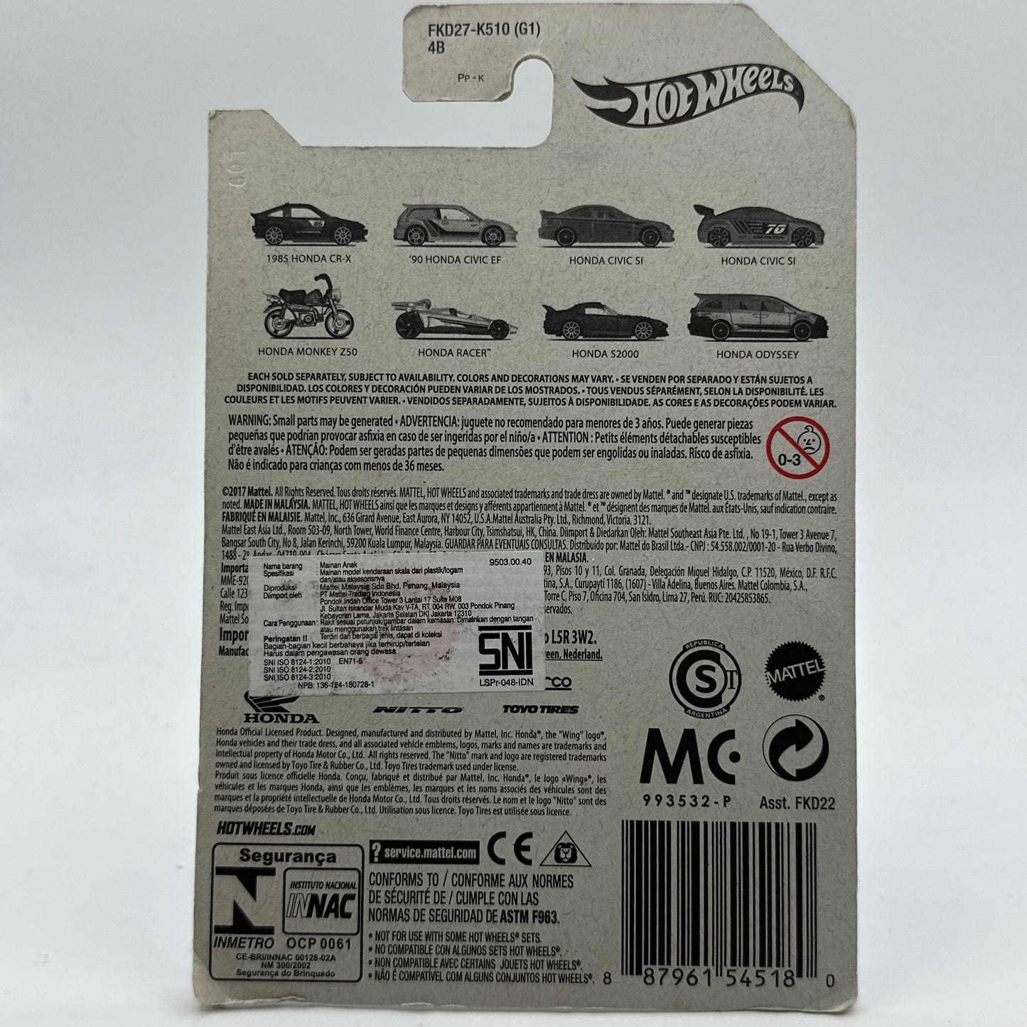 Honda Monkey Z50 - HONDA SET 5/8 Hotwheels Mainline Themed *Check Condition* BIKE