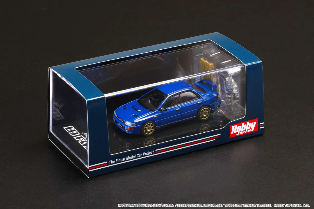 SUBARU IMPREZA WRX (GC8) 1992 w/Engine Display (Sport Blue) - Hobby Japan
