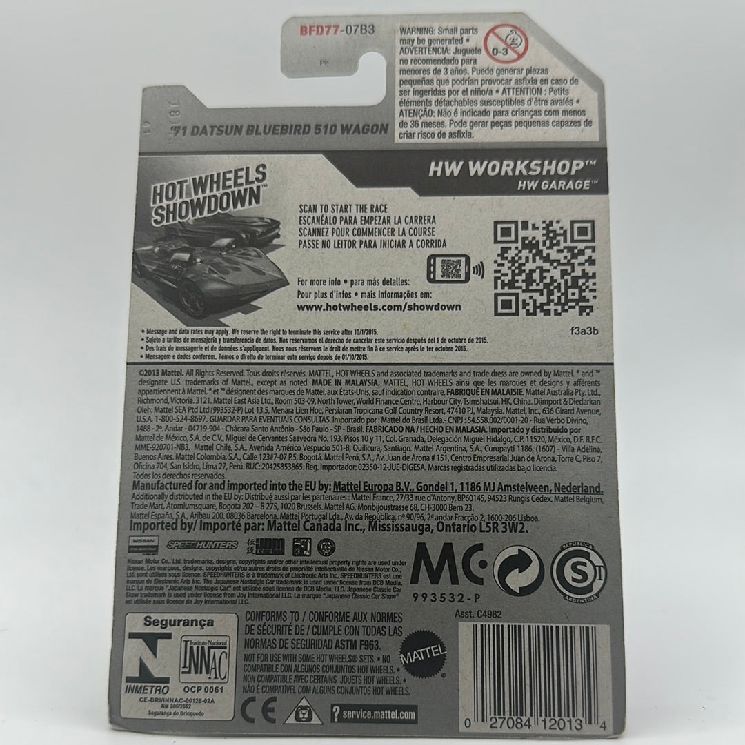 ‘71 Datsun Bluebird 510 Wagon - HW Workshop 206/250 *sticker mark*