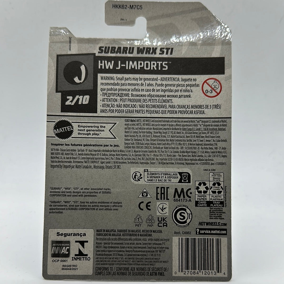 Subaru WRX STI - HW J Imports 2/10 Hotwheels Mainline 21/250