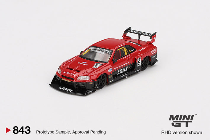 Nissan LB-ER34 Super Silhouette SKYLINE Red/Black MiniGT