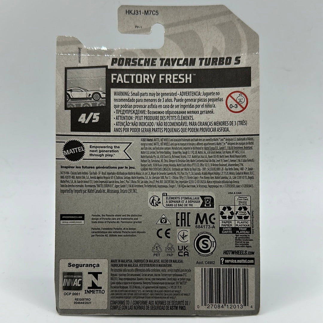 Porsche Taycan Turbo S Factory Fresh 4/5 Hotwheels 149/250 Mainline 1:64