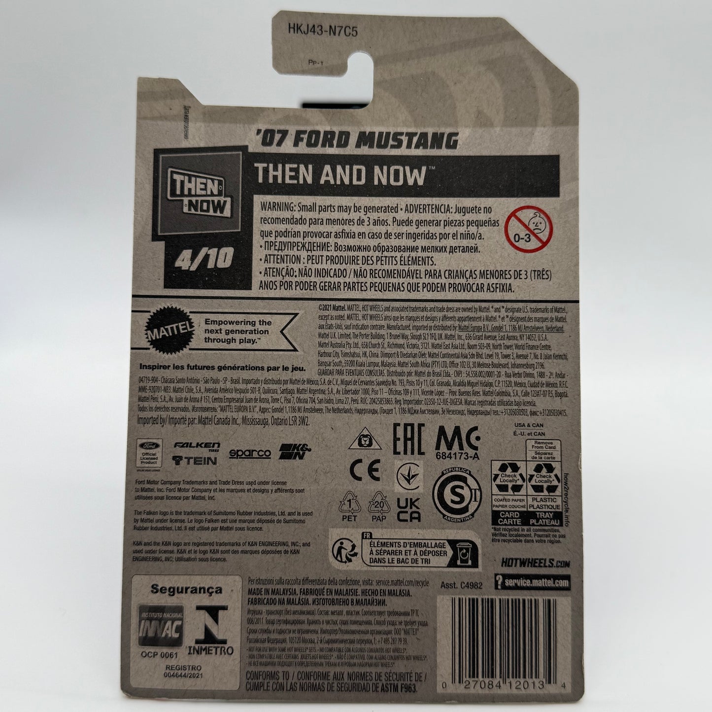 ‘07 Ford Mustang FALKEN - Then and Now 4/10 Hotwheels Mainline 205/250