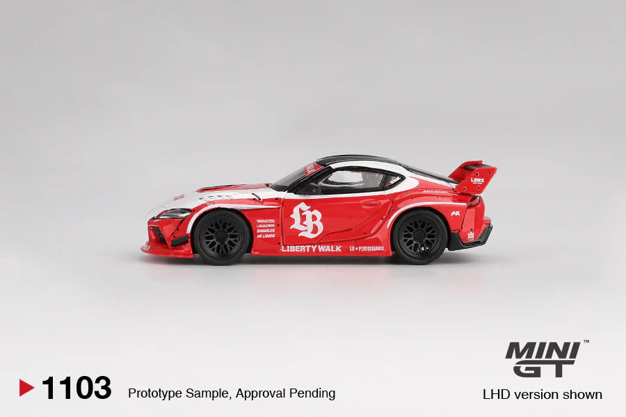 LB★WORKS Toyota GR Supra Red/White - Mini GT 1:64 MGT01103-L