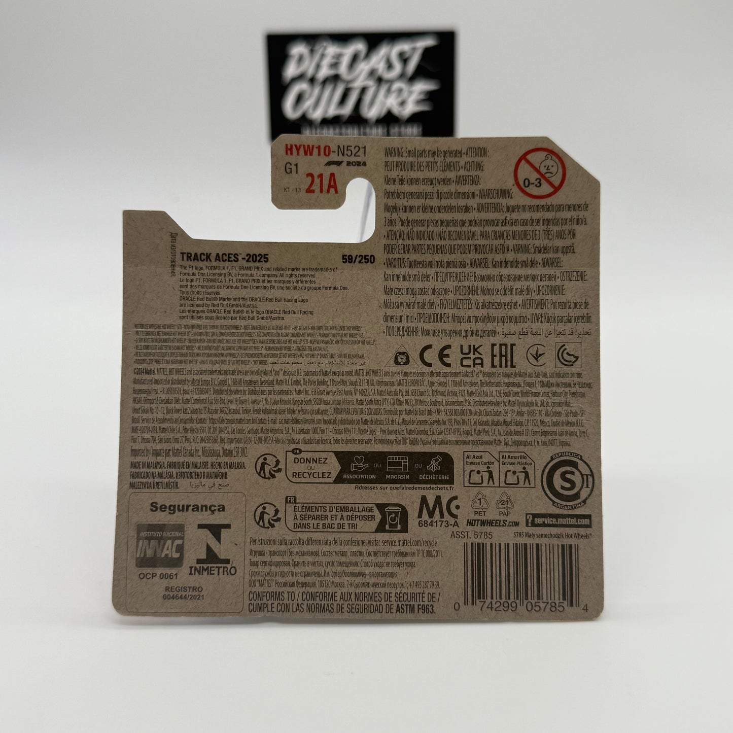 Oracle Red Bull Racing - Track Aces 1/5 Hotwheels Mainline 59/250 FORMULA 1