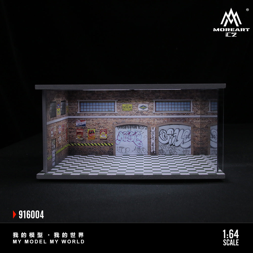 Auto Repair Shop Model C-Lighting Version Scene - MoreArt1:64