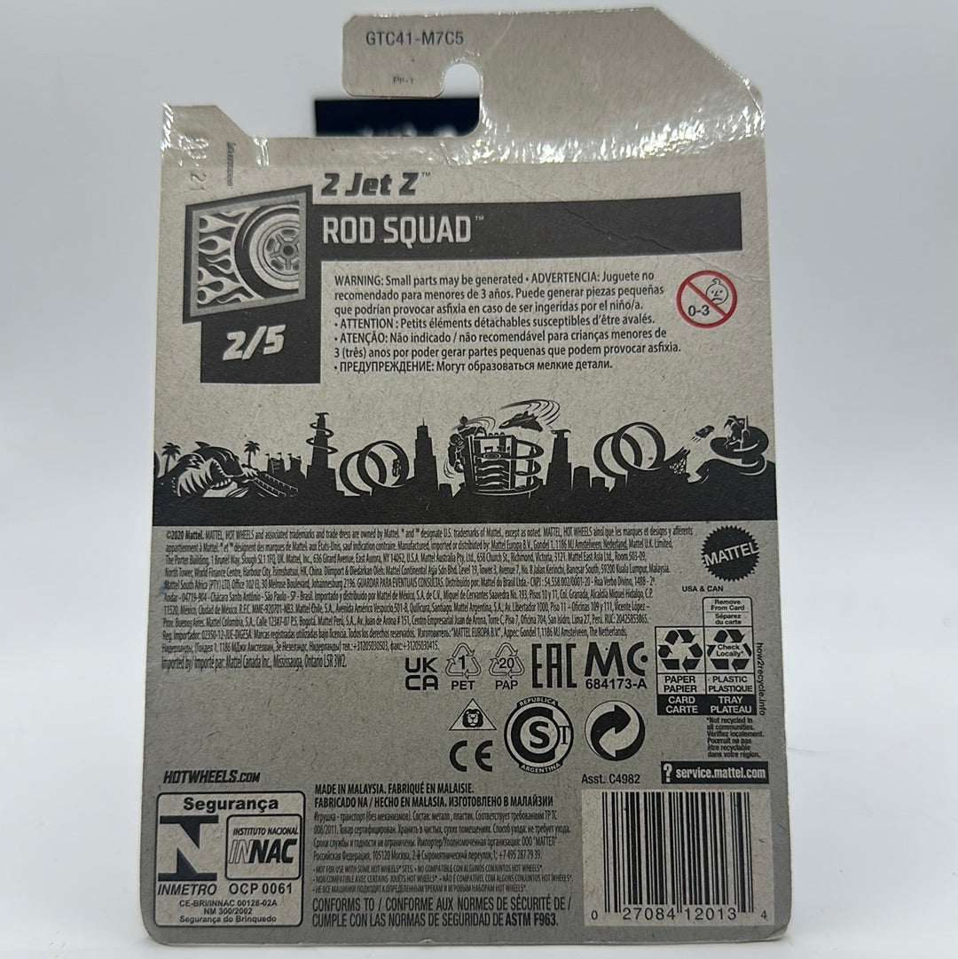2 Jet Z - Rod Squad 2/5 Hotwheels Mainline *Soft Corner*