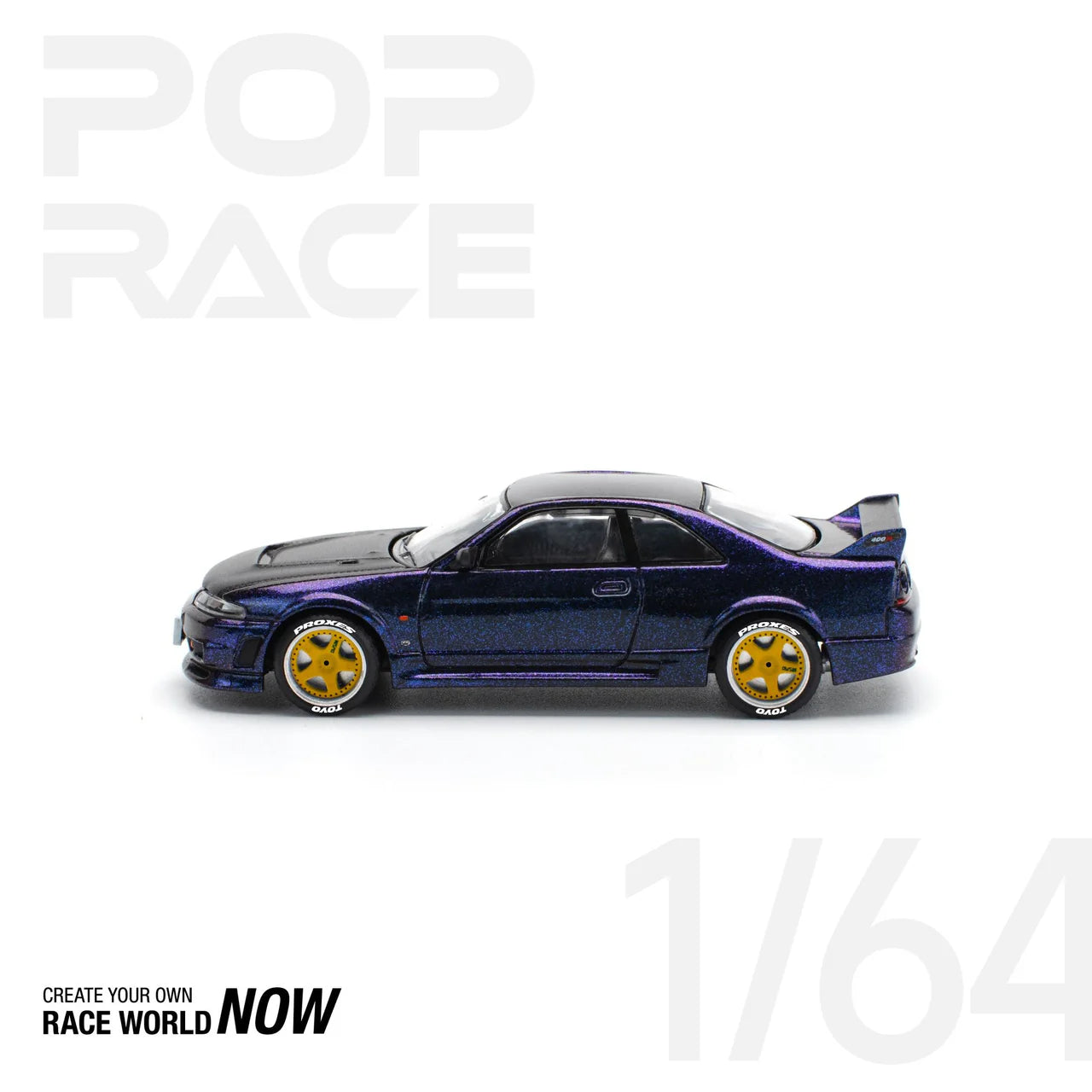 Nissan GT-R R33 NISMO - MIDNIGHT PURPLE Pop Race 1:64